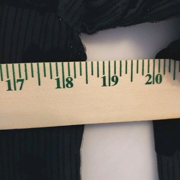 Jaclyn Smith Top S Black Floral Silk Blend Semi-sheer Sparkle Boho Whimsigoth - Picture 3 of 8